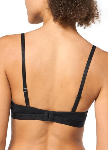 Чорний брасьер бюстгальтер Emporio Armani без кісточок поліамід