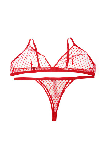 Червоний демісезонний комплект (бюстгальтер, трусики) Boohoo