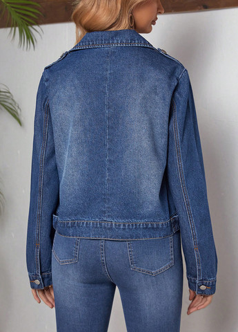 Синя демісезонна куртка косуха SHEIN