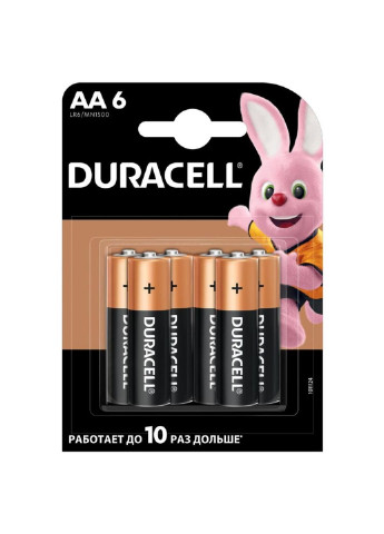 Батарейка AAA MN2400 LR03 * 6 (5000394107472 / 81483511) Duracell (251411964)