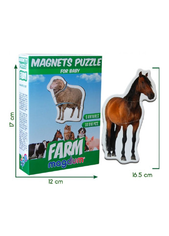 Магнитные пазлы "Ферма" MAGDUM ml4031-19 en (255335364)