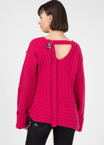 Фуксиновий (колору Фукія) демісезонний пуловер пуловер Diesel