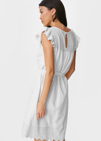 Білий кежуал сукня C&A однотонна