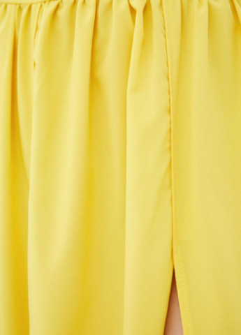 Жовтий кежуал жіноче літнє плаття з розрізами подіум belle Podium однотонна