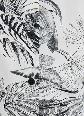 Черно-белое кэжуал платье клеш KOTON с рисунком