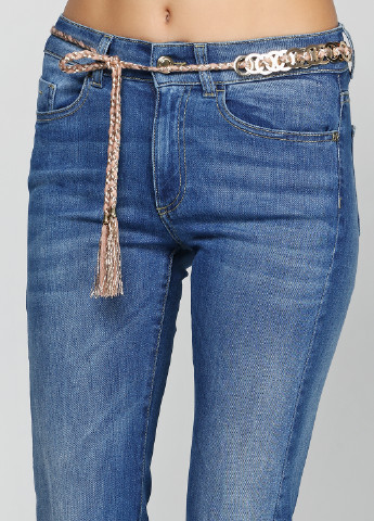 Джинси Nenette кльош однотонні темно-блакитні джинсові