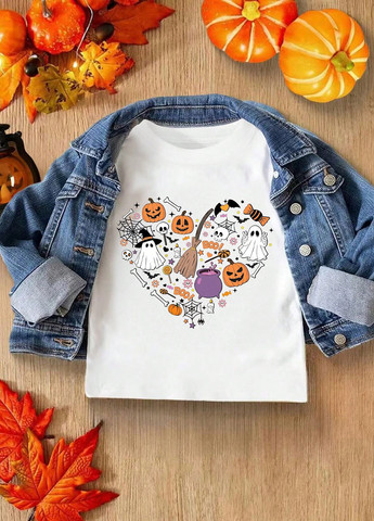 SHEIN світшот малюнок білий кежуал поліестер