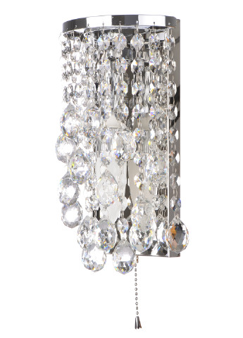 Бра настенное накладное хрустальное с выключателем классическое BCL-430W/1 E14 Brille (251310003)