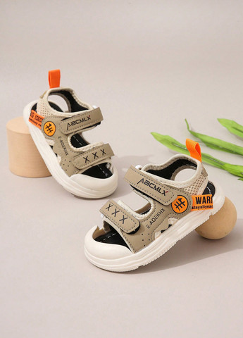 Хаки кэжуал босоножки SHEIN на липучке