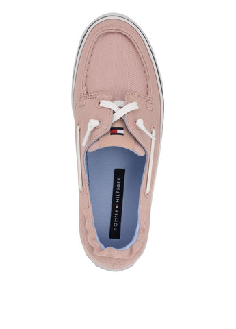 Бледно-розовые мокасины Tommy Hilfiger с логотипом