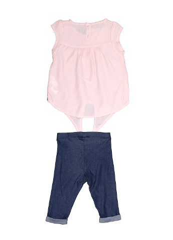 Світло-рожевий літній комплект для дівчинки (блуза, бриджі) Turkey