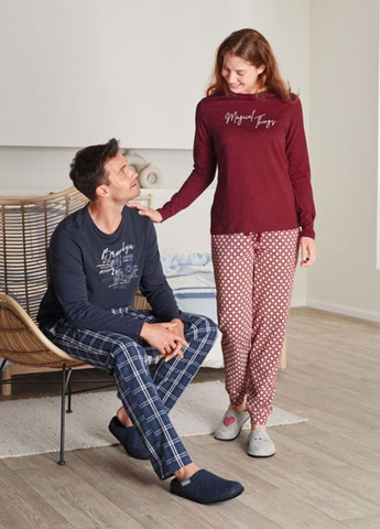 Бордова всесезон піжама (лонгслів, штани) лонгслів + брюки Esmara