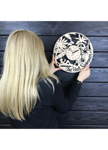 Дерев`яний годинник на стіну «Літо» 7Arts (253566376)