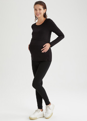 Черные демисезонные брюки для беременных DeFacto