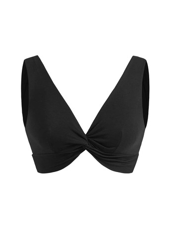 Чорний топ бюстгальтер SHEIN без кісточок віскоза