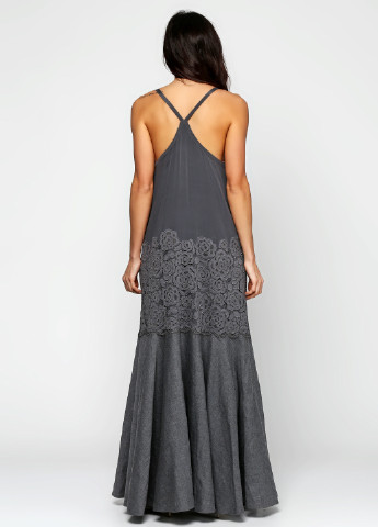Графітова вечірня плаття, сукня сукня-комбінація DKNY однотонна