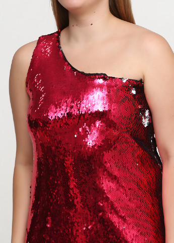 Темно-красное вечернее платье короткое Guess by Marciano однотонное