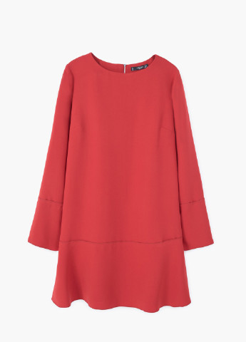 Красное кэжуал платье а-силуэт Mango однотонное