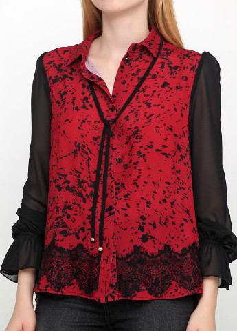 Темно-червона демісезонна блуза Rinascimento