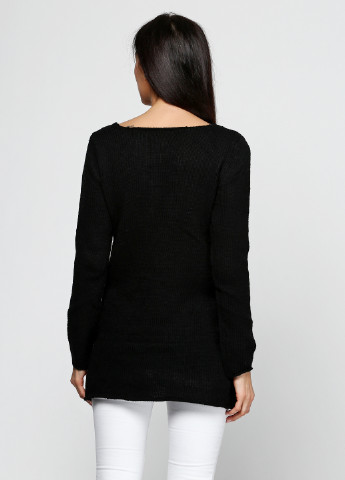 Черный демисезонный пуловер пуловер DuDuBoBo