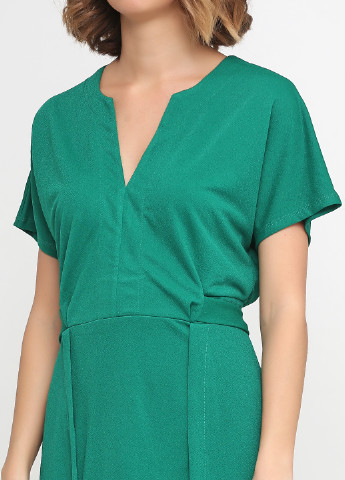Зеленое кэжуал платье а-силуэт Signature Collection однотонное
