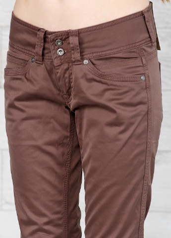 Коричневые кэжуал демисезонные брюки Pepe Jeans