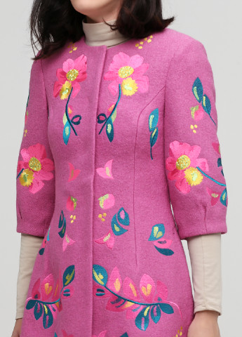 Розовое демисезонное Пальто однобортное Ricco