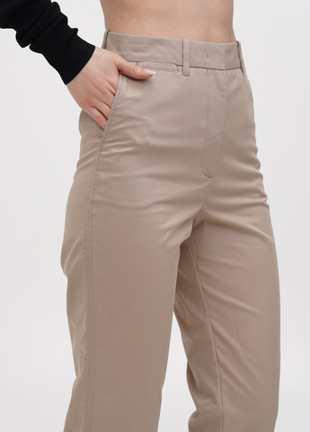 Бежевые кэжуал демисезонные прямые брюки Marks & Spencer