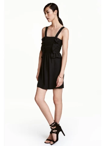 Черное кэжуал платье H&M однотонное
