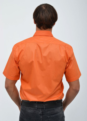 Оранжевая кэжуал рубашка однотонная Pier Pasonili