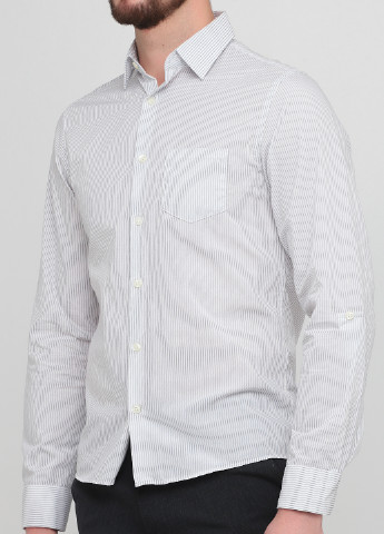 Белая кэжуал рубашка в полоску Topman