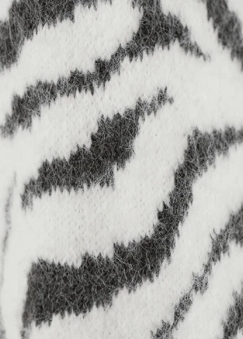 Белая кэжуал зебра юбка H&M