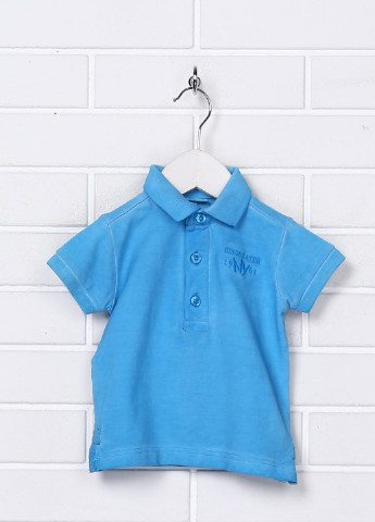 Голубой детская футболка-поло для мальчика Fagottino однотонная