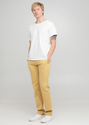 Желтые кэжуал демисезонные прямые брюки Vanguard