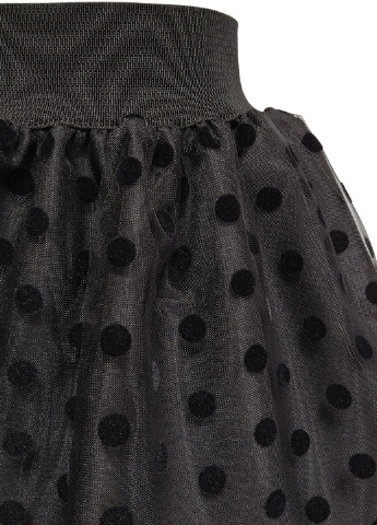 Черная кэжуал в горошек юбка Ласточка а-силуэта (трапеция)