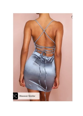 Голубое платье Boohoo