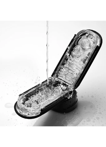 Мастурбатор Flip Zero Black, изменяемая интенсивность стимуляции, раскладной Tenga (254570624)