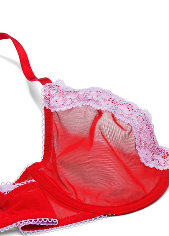 Червоний демісезонний комплект (бюстгальтер, трусики) Victoria's Secret