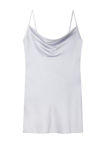 Светло-серое кэжуал платье Stradivarius однотонное