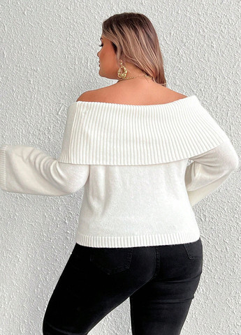 Белый демисезонный свитер SHEIN