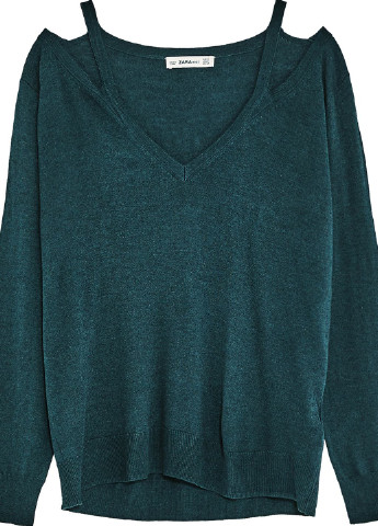 Темно-зелена демісезонна блуза Zara