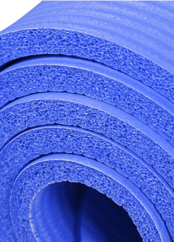 Килимок для йоги NBR HIGH-Density 10 мм синій (йогамат зі спіненого каучуку для фітнесу і пілатесу) EF-NK10BL EasyFit (237596281)