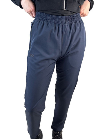 Темно-синие спортивные демисезонные зауженные брюки SHEIN