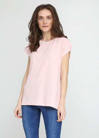 Светло-розовая летняя футболка Black Rose