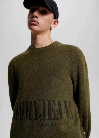 Зелений демісезонний светр джемпер Tommy Jeans