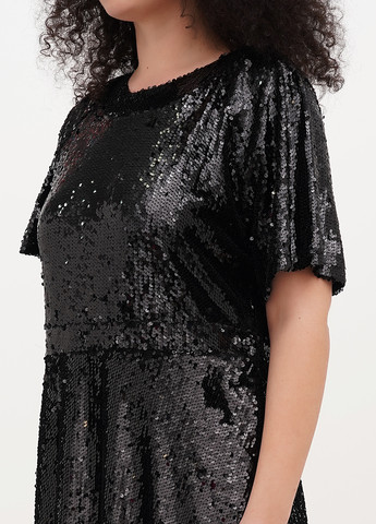 Черное вечернее платье а-силуэт Boohoo однотонное