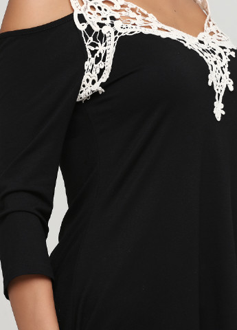 Черная летняя блуза Bodyflirt