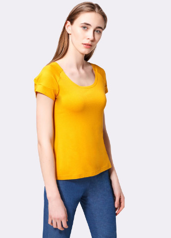 Горчичная блуза Cat Orange