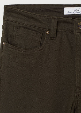 Темно-зеленые демисезонные скинни, зауженные джинсы H&M
