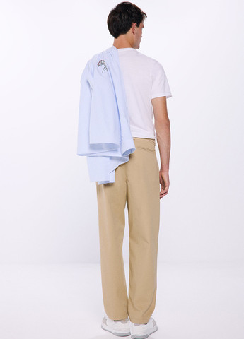 Бежевые кэжуал демисезонные прямые брюки Springfield